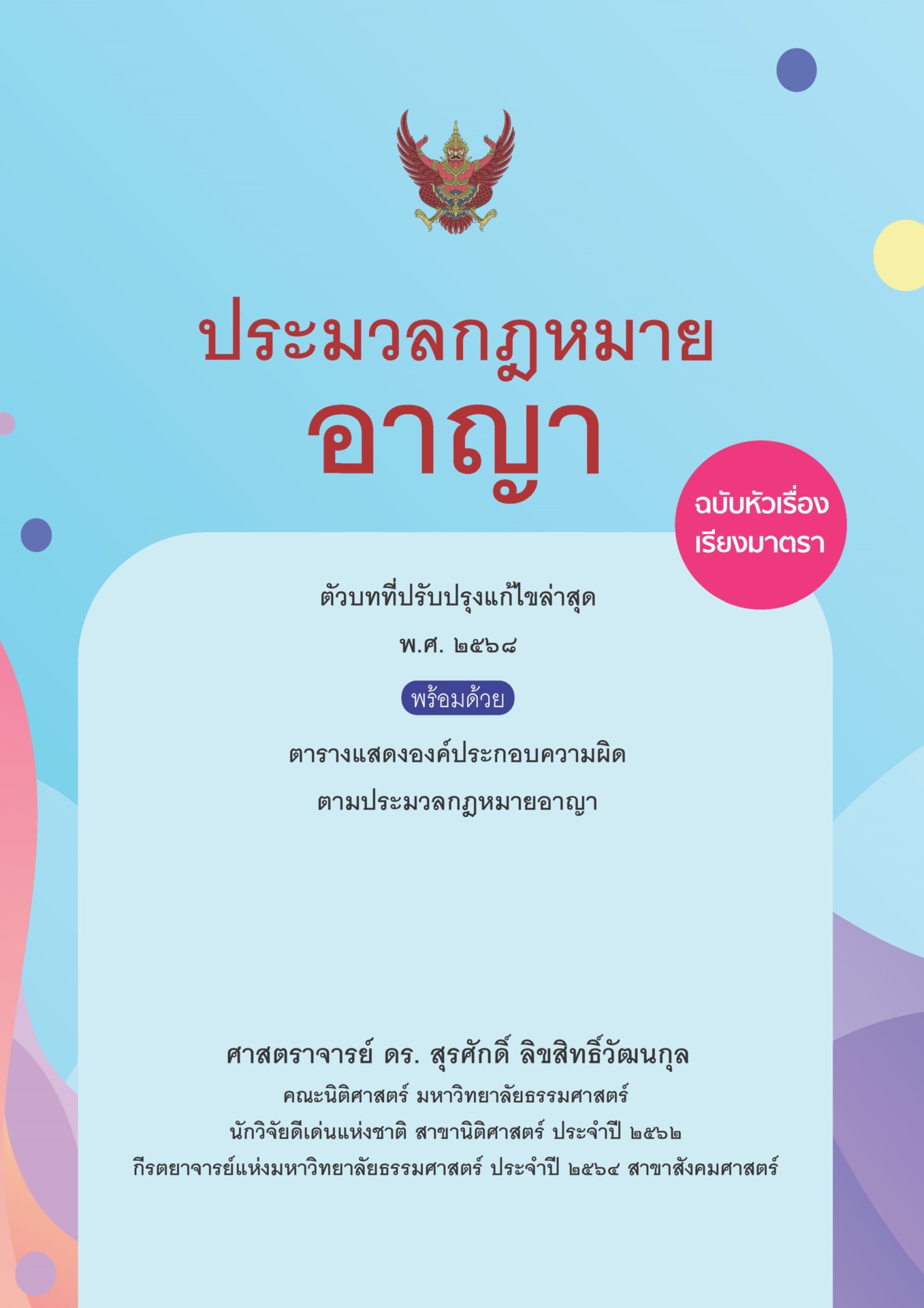 ประมวลกฎหมายอาญา ฉบับหัวเรื่องเรียงมาตรา